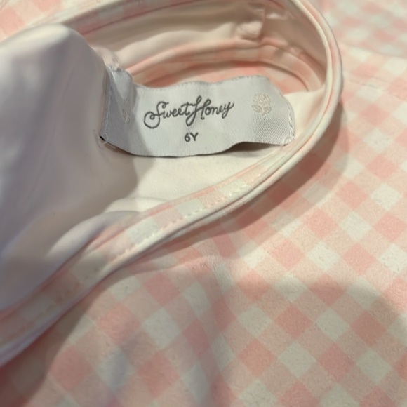 SweetHoney Pink Plaid Athletic Dress with Shorts (size 6) - Picture 2 of 6